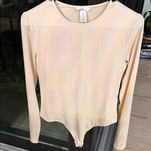 H&M new Cream Long Sleeve Bodysuit